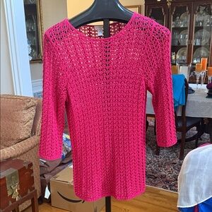 Chicos stretchy open knit sweater size 2 (14)